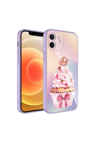 Apple Uyumlu iPhone 11 Uyumlu Kamera Korumalı Desenli Sert Silikon Zore Epoksi Kılıf-no11 NO11 -