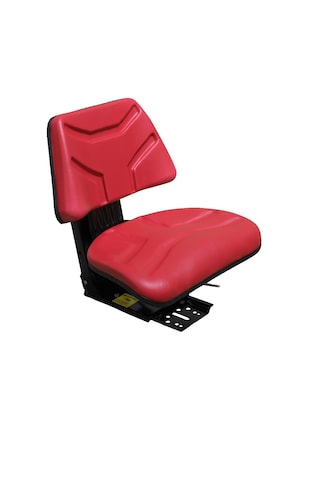 Kırmızı Pm 210 Düz Arkalıklı Ileri Geri Kızak Traktör Koltugu