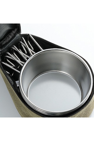 Açık Paslanmaz Çelik 450ml Sierra Kase Piknik Sofra Y24634-2 2 Sierra Bowls Çok Renkli