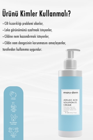 Maruderm Azelaik Asit %5 Cilt Bakım Kremi 200 ML