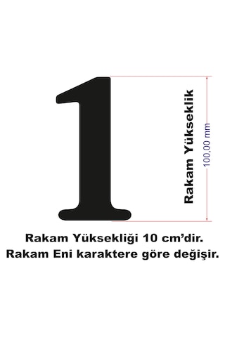 Stencil Rakam Boyama Şablonu X062-sayı Rakam Yüksekliği 10 Cm