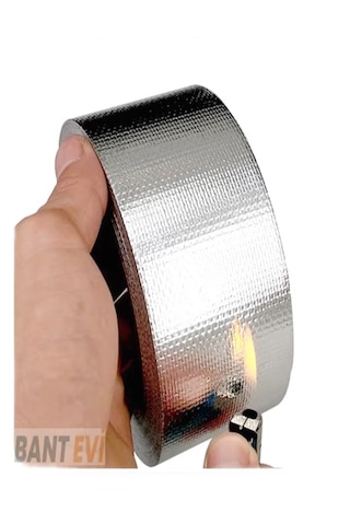 Yüksek Isıya Dayanıklı Alüminyum Bant Cam Elyaf Takviyeli Isı Kalkanı 10 Cm X 5 M