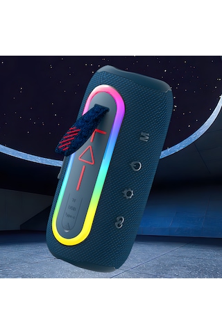 İdragon Flıp 6 Max Mavi Bluetooth Hoparlör Rgb Işıklı, Fm Radyo, Ipx6 Suya Dayanıklı, 6 Saat, 8w X2