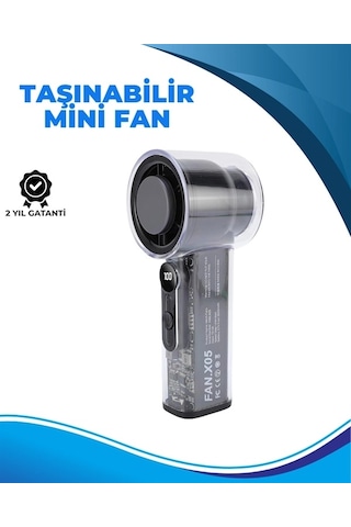 Hubrendy Taşınabilir El Fanı 100 Seviyeli Rüzgar Hızı Ayarı Sessiz Çalışma - Dijital Ekranlı