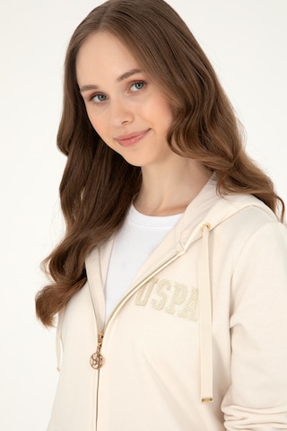 U.S. Polo Assn. Kadın Krem Kapüşonlu Sweatshirt 50289545-VR071