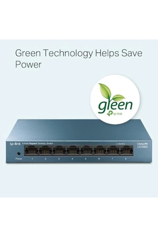 Tp-lınk Ls108g 8 Port Gıgabıt Metal Kasa Swıtch