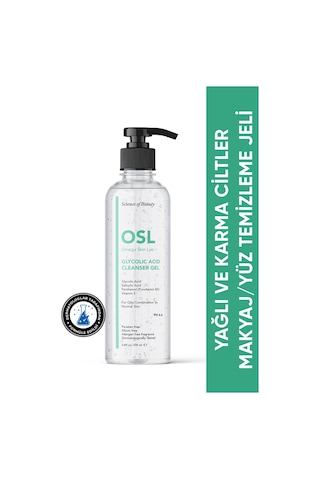 OSL Omega Skin Lab Glycolic Cleanser Yağlı Ve Karma Ciltler İçin Makyaj Ve Yüz Temizleme Jeli 200 ML