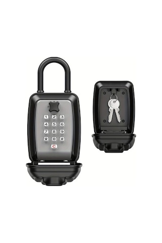 Fastbuy Çözümlü Kilit Kutusu: Toz Geçirmez, Yağmura Dayanıklı, Anahtarsız Şifreli Kilit Kirişi, Gri Gri