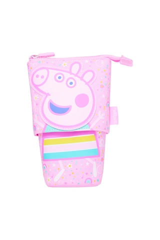 Peppa Pıg İç İçe Geçmeli Katlanır Kalem Kutusu Pembe