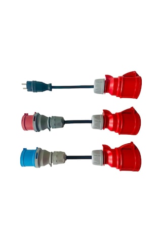 TP Electric Araç Şarj İstasyonları İçin 3'lü Adaptör Dönüştürücü Set