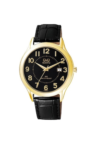 Q&q Ca04j115y Siyah Gold Rakamlı Takvimli Erkek Kol Saati