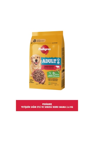 Pedigree Sığır Etli ve Sebzeli Yetişkin Kedi Maması 2600 G