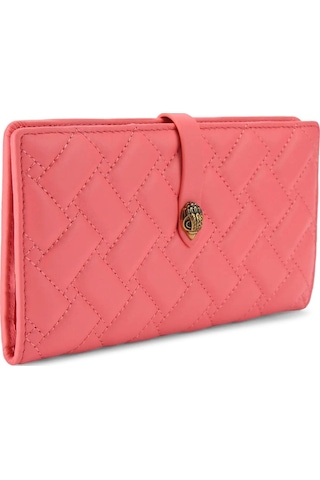 Kurt Geiger Kensington Soft Wallet 14x9 Cm, Yumuşak Deri Ve Kompakt Cüzdan Tasarımı Pembe