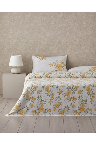 English Home Amalfi Breeze Baskılı Tek Kişilik Pike Takımı 150x220 Cm Sarı Sarı