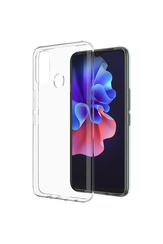 Tecno Spark 7T Kılıf Zore Süper Silikon Kılıf Renksiz