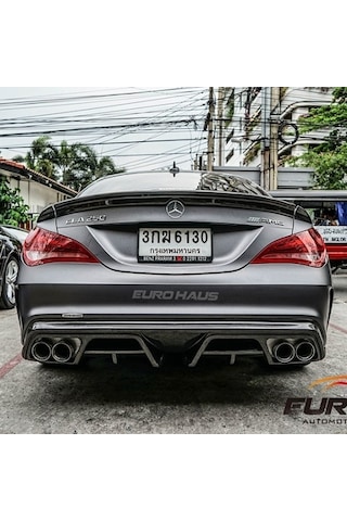 Mercedes W117 CLA Serisi AMG Piecha Arka Tampon Difüzör (Plastik)