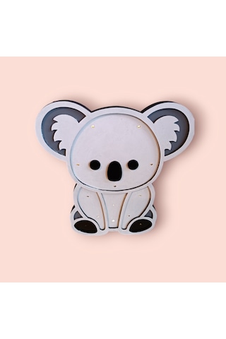 Işıklı Koala Figürü Bebek Masası Dekoru - Işıklı Koyun Detaylı Kreş Dekorasyonu
