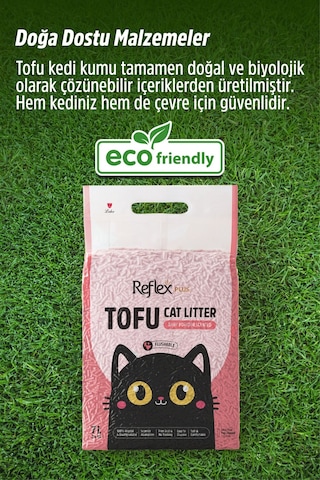 Reflex Plus Bebek Pudrası Kokulu Tofu Kedi Kumu 7l X 2 Adet