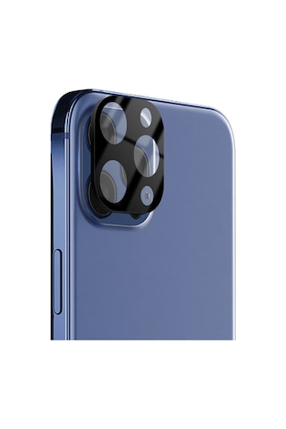 Apple Uyumlu iPhone 12 Pro Max 6.7" 3D Full Kaplama Tempered Cam Kamera Koruyucu