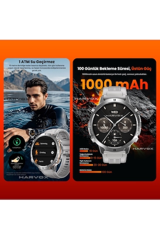 Harvox X2 Pro Tank 1.73" Amoled Ekran Profosyonel Akıllı Saat (İthalatçı Garantili)