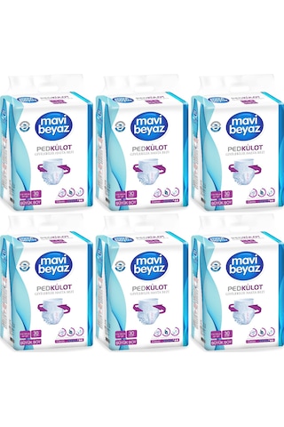 Mavi Beyaz Ped Emici Külot Hasta Bezi L Büyük 180 Adet