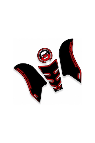 Gp Kompozit Honda Cb250r 2017-2024 Uyumlu Tank Pad Seti Siyah-kırmızı