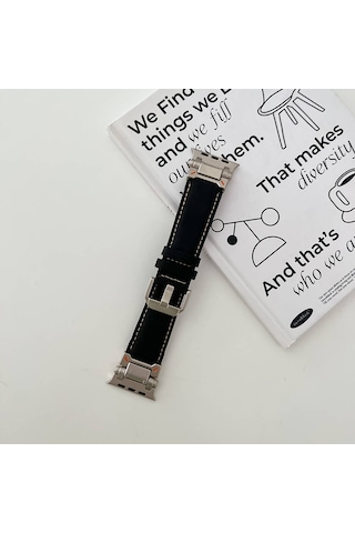 Watch 44mm Mkst- Krd-114 Metal Başlıklı Suni Deri Kordon-taba