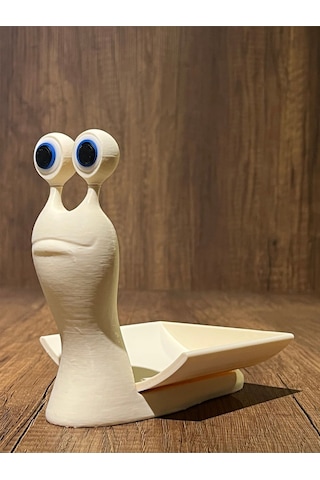 Salyangoz Şekilli Şık Tuvalet Kağıdı Standı Krem