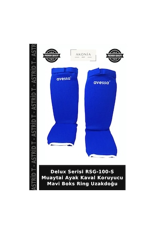 Delux Serisi Rsg-100-s Muaytai Ayak Kaval Koruyucu Mavi Boks Ring Uzakdoğu