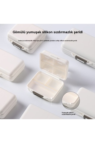 Taşınabilir İlaç Dağıtım Kutusu-beyaz Dikdörtgen