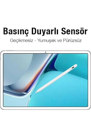 Coofbe 100mAh Şarjlı Universal İos ve Android Uyumlu Dokunmatik Stylus Kalem, Telefon Tablet Kalemi