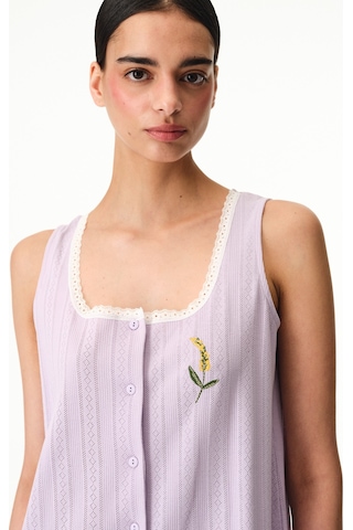 Penti Lila Blossom Solid Pamuklu Gecelik