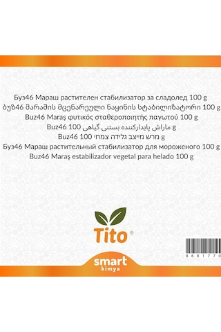 Buz46 Maraş Bitkisel Dondurma Stabilizörü 100 G