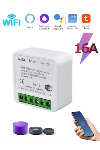 Tuya Destekli Akıllı Tekli Işık Anahtarı 1 Adet