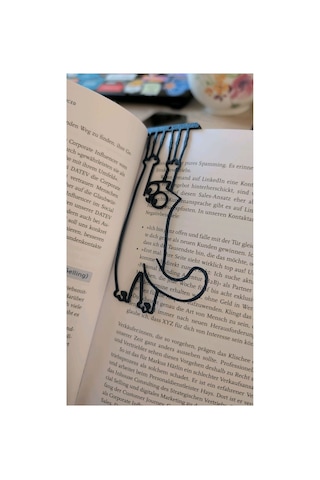 Sevimli Kedi Kitap Ayracı Dekoratif Kitap Tutucu 6 Adet