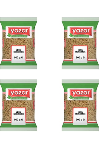 Yazar Yeşil Mercimek 4 x 900 G