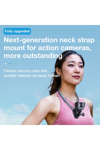 Ranyeek Pov Video Çekim İçin Boyun Taşıma Aparatı - 1/4 Vida Bağlantısı İle Spor Kameralara Uyumlu