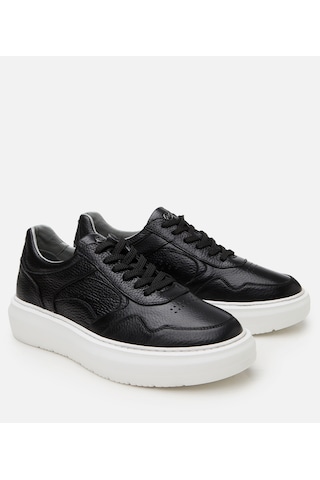Hotiç Erkek Deri Siyah Yüksek Tabanlı Spor Ayakkabı 02ayh305900a100 Siyah-black Siyah