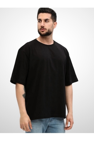 Unisex Siyah Oversize Bol Kalıp T-shirt Çift Kombini Tavsiyesi Siyah
