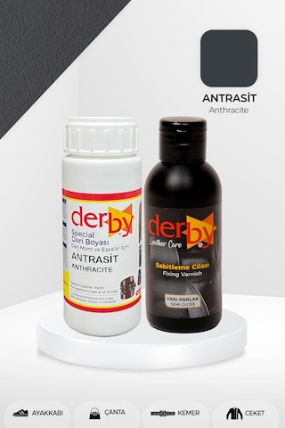 Derby Deri Mont Boyası ve Sabitleme Cilası 100 G Set