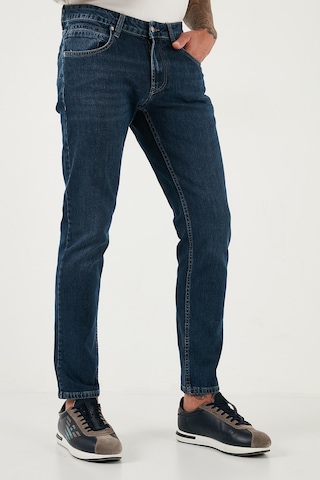 Buratti Pamuklu Regular Fit Normal Bel Boru Paça Jeans Erkek Kot Pantolon 2211C35Parma Mavi