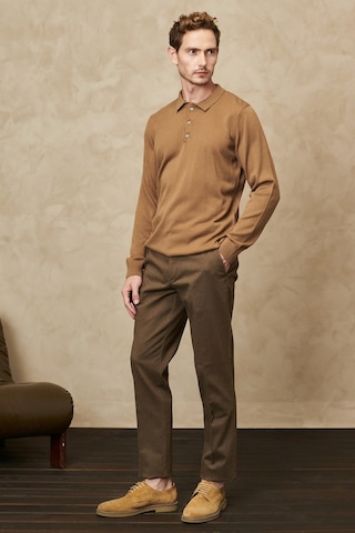 Altinyildiz Classics Erkek Vizon Standart Fit Normal Kesim Polo Yaka Triko 4A4923100003VIZXXL Vizon