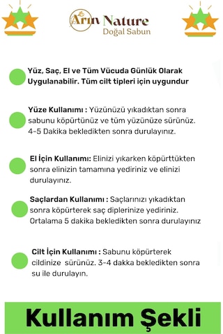 Sabun %100 Doğal Güzel Kokulu El Yüz Saç Cilt Vücut Orijinal Kekik Sabunu 120g - 4 Adet Karışık