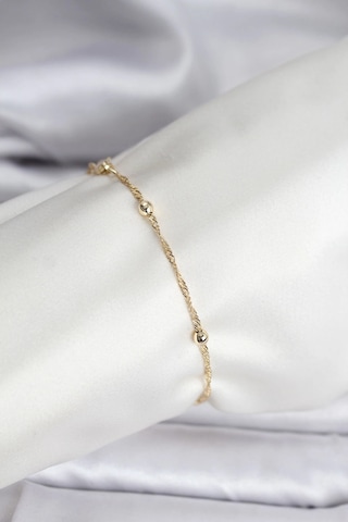 14k Gold Renk Kaplama Topçuklu Model Cm Kadın Bileklik Çok Renkli