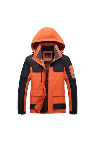 Kadın Kapüşonlu Ceket Turuncu Turuncu