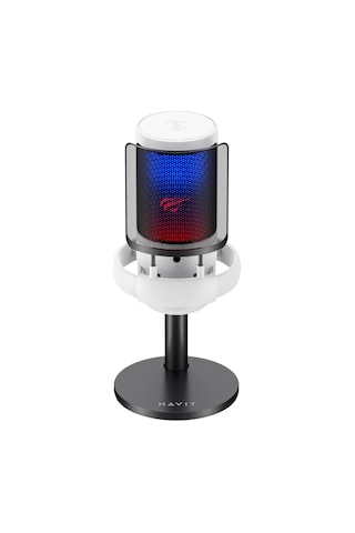 Havit Gamenote Gk50 Rgb Yayıncı Mikrofonu - Beyaz