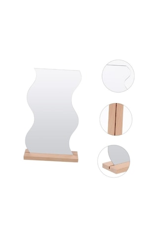 Unichrome Asimetrik Ahşap Makyaj Aynası