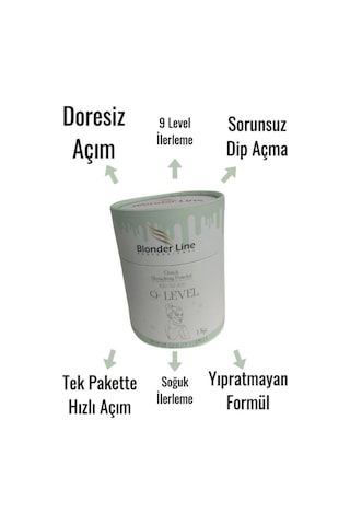 Yüksek Performanslı Hızlı Toz Saç Açıcı Yeşil 1 Kg