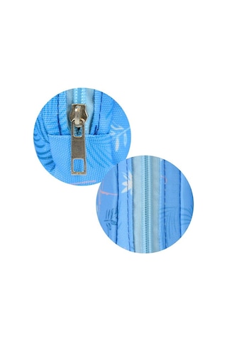 Temel Flamingo Desenli Turkuaz Tek Gözlü Kalem Çantası Çok Renkli