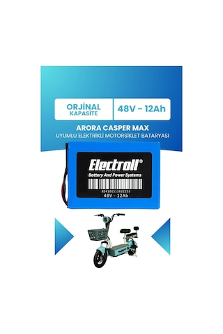 Arora Casper Max Uyumlu Batarya Lifepo4 48v 12ah
